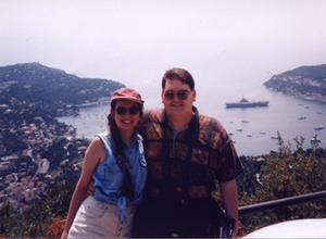 Liz and I in Europe on the French Riviera. This was taken just after my back was out the 1st time (yeah, there's a trend here...)
